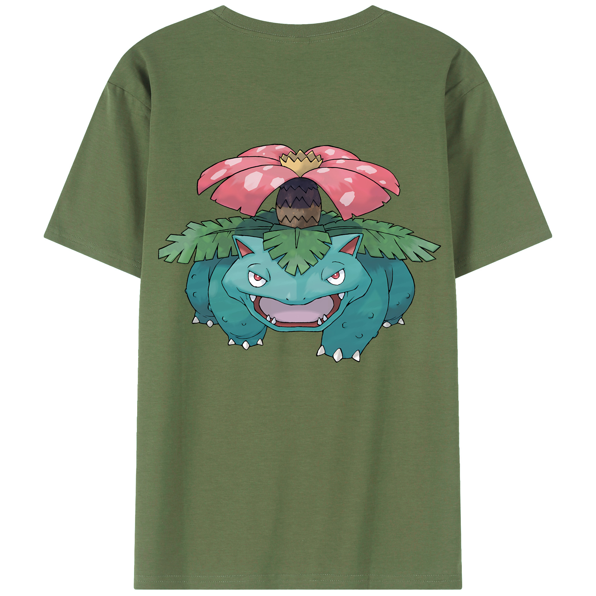 （画像用） ポケットモンスター Pokémon 綿100％ メンズ半袖Tシャツ（バックプリント） 通気性